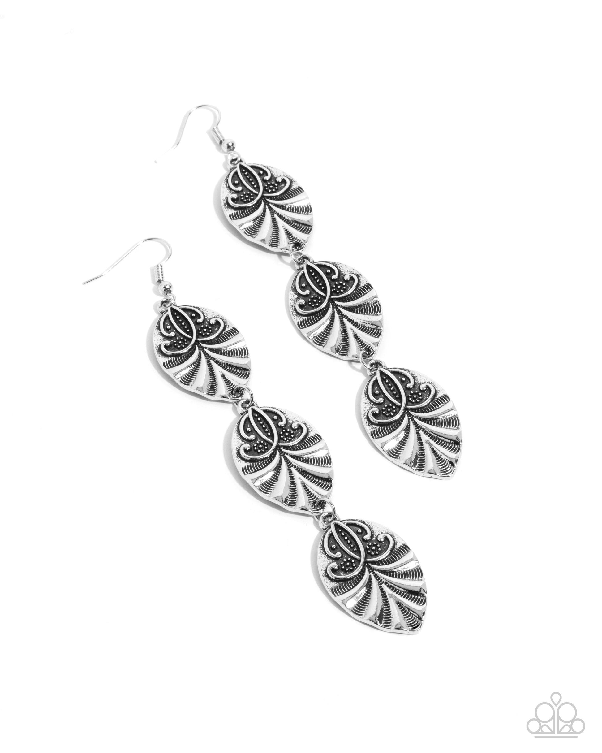 Rustic Range - silver - Paparazzi earrings