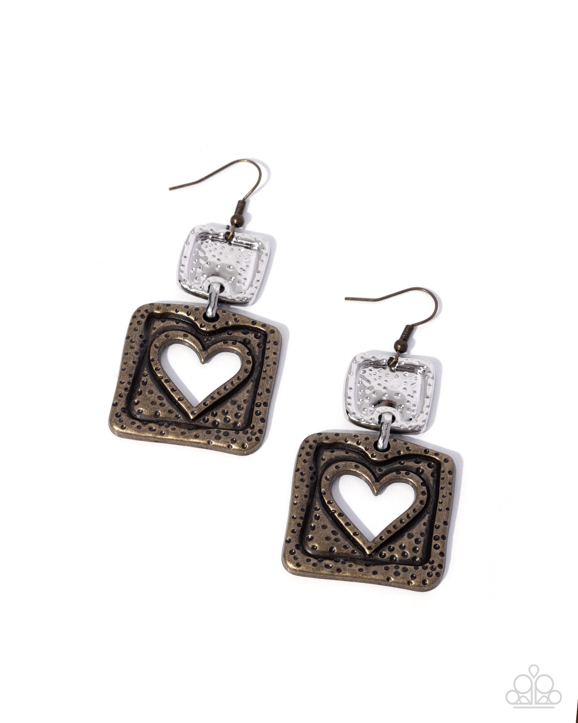 Rustic Reality - brass - Paparazzi earrings