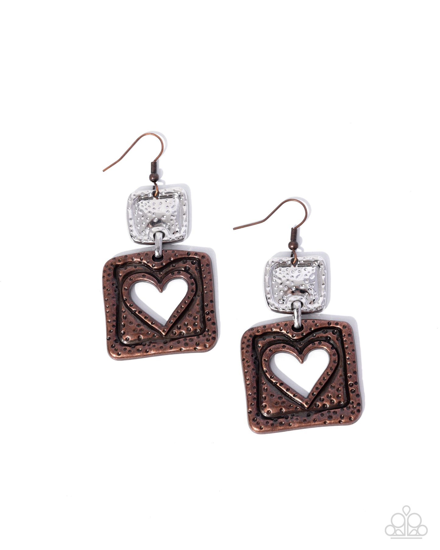 Rustic Reality - copper - Paparazzi earrings