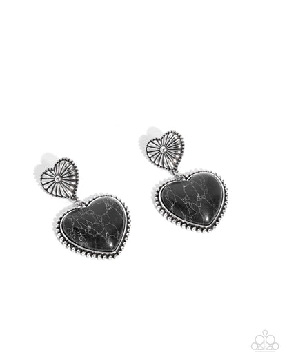 Rustic Reinvention - black - Paparazzi earrings