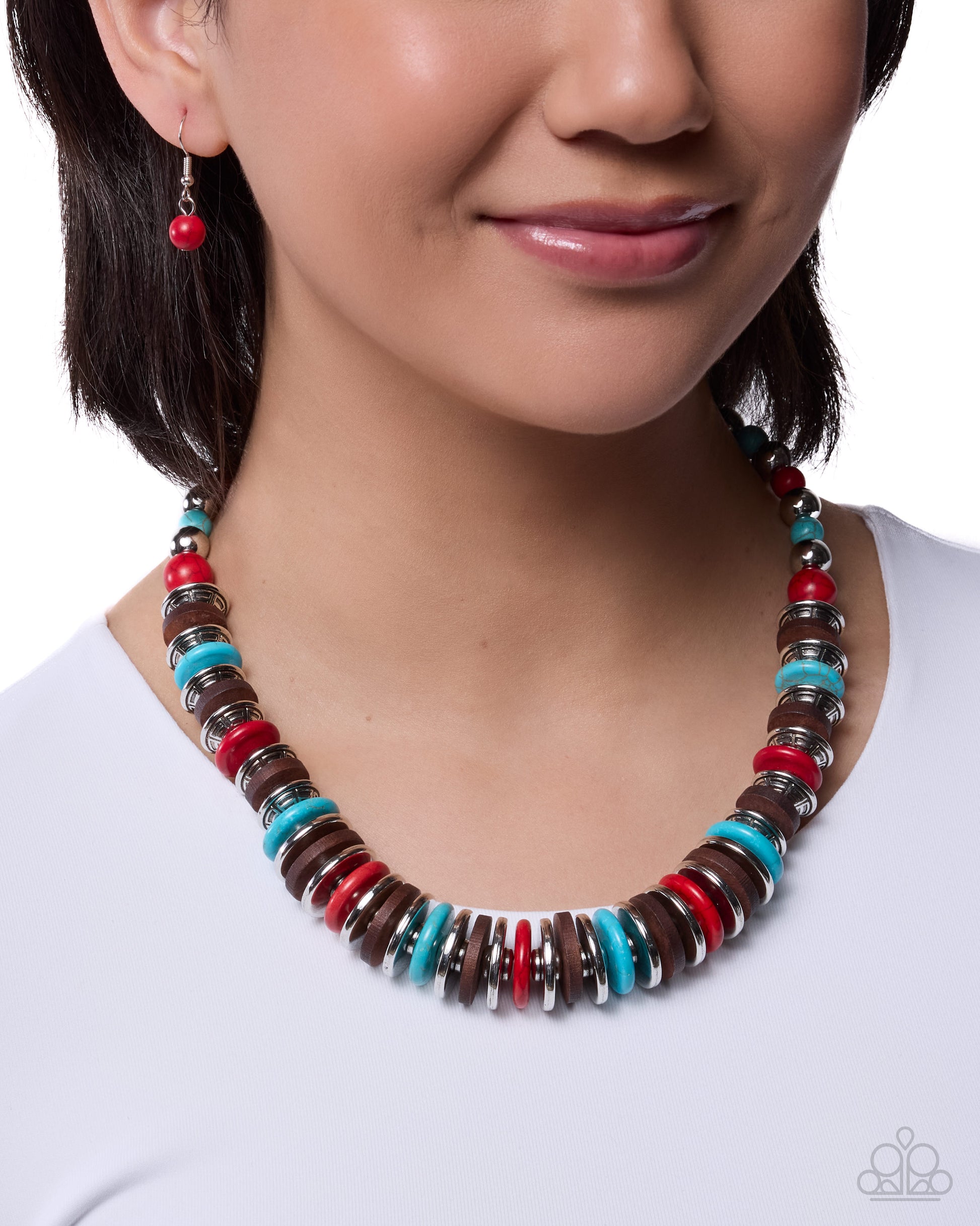 Rustic Release - red - Paparazzi necklace