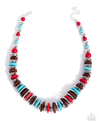 Rustic Release - red - Paparazzi necklace