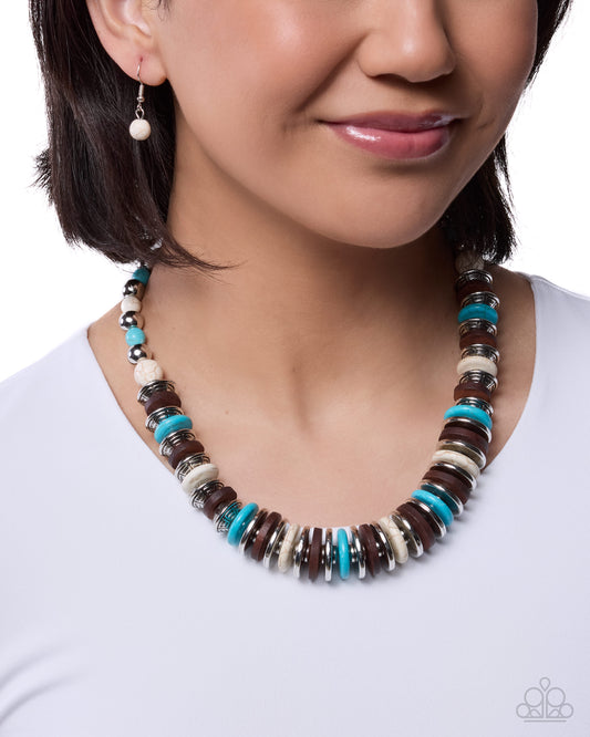 Rustic Release - white - Paparazzi necklace