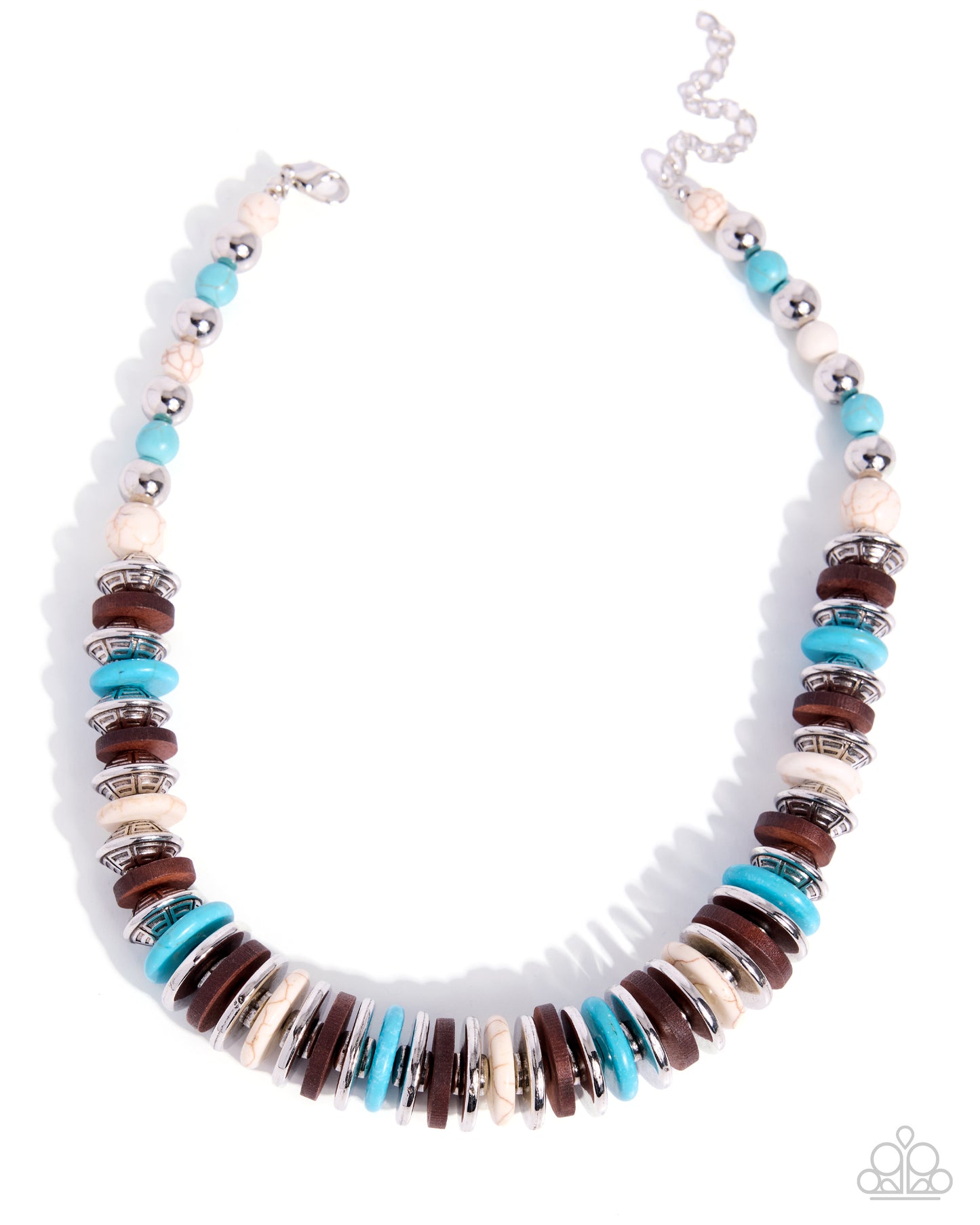 Rustic Release - white - Paparazzi necklace