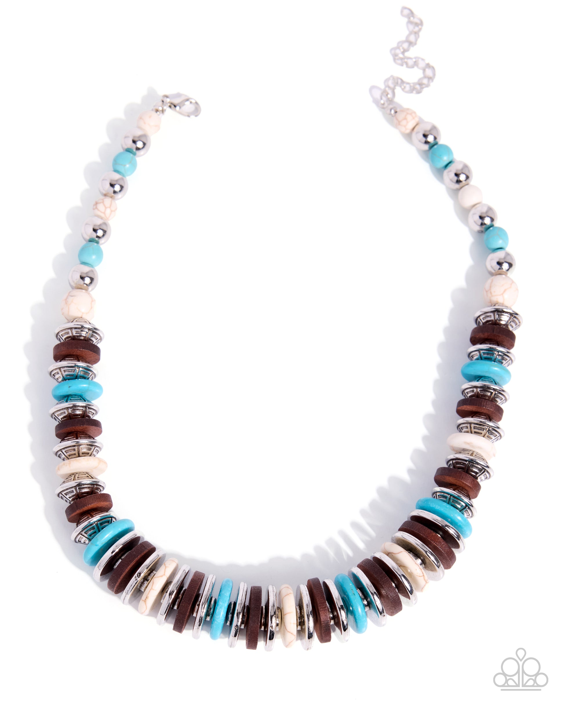 Rustic Release - white - Paparazzi necklace
