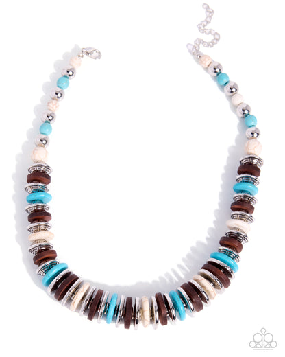 Rustic Release - white - Paparazzi necklace