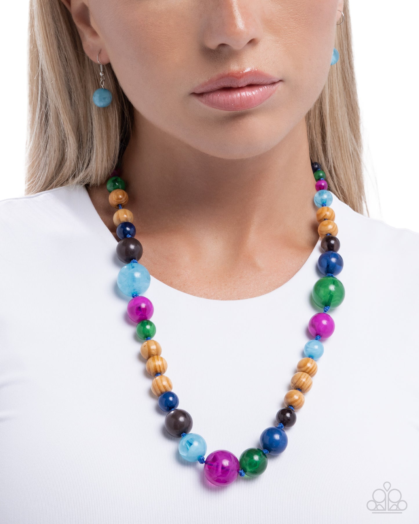 Rustic Republic - multi (blue) - Paparazzi necklace