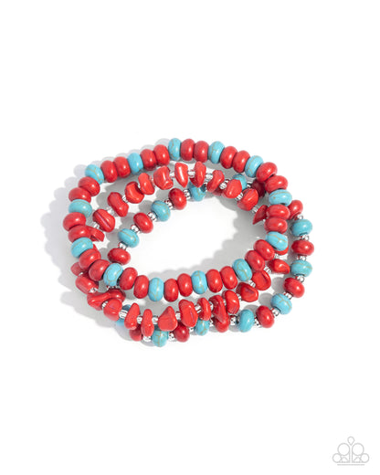 Rustic Residence - red - Paparazzi bracelet