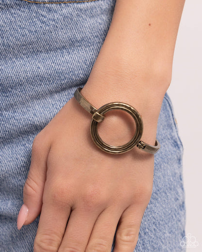 Rustic Review - brass - Paparazzi bracelet
