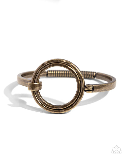 Rustic Review - brass - Paparazzi bracelet