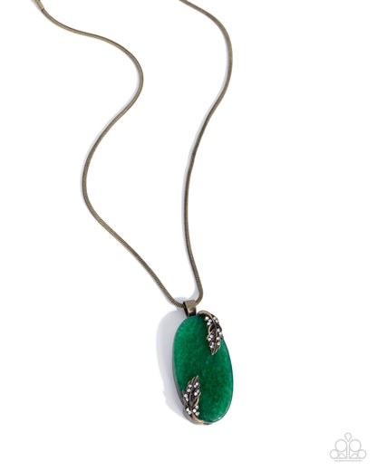 Rustic Roulette - brass - Paparazzi necklace