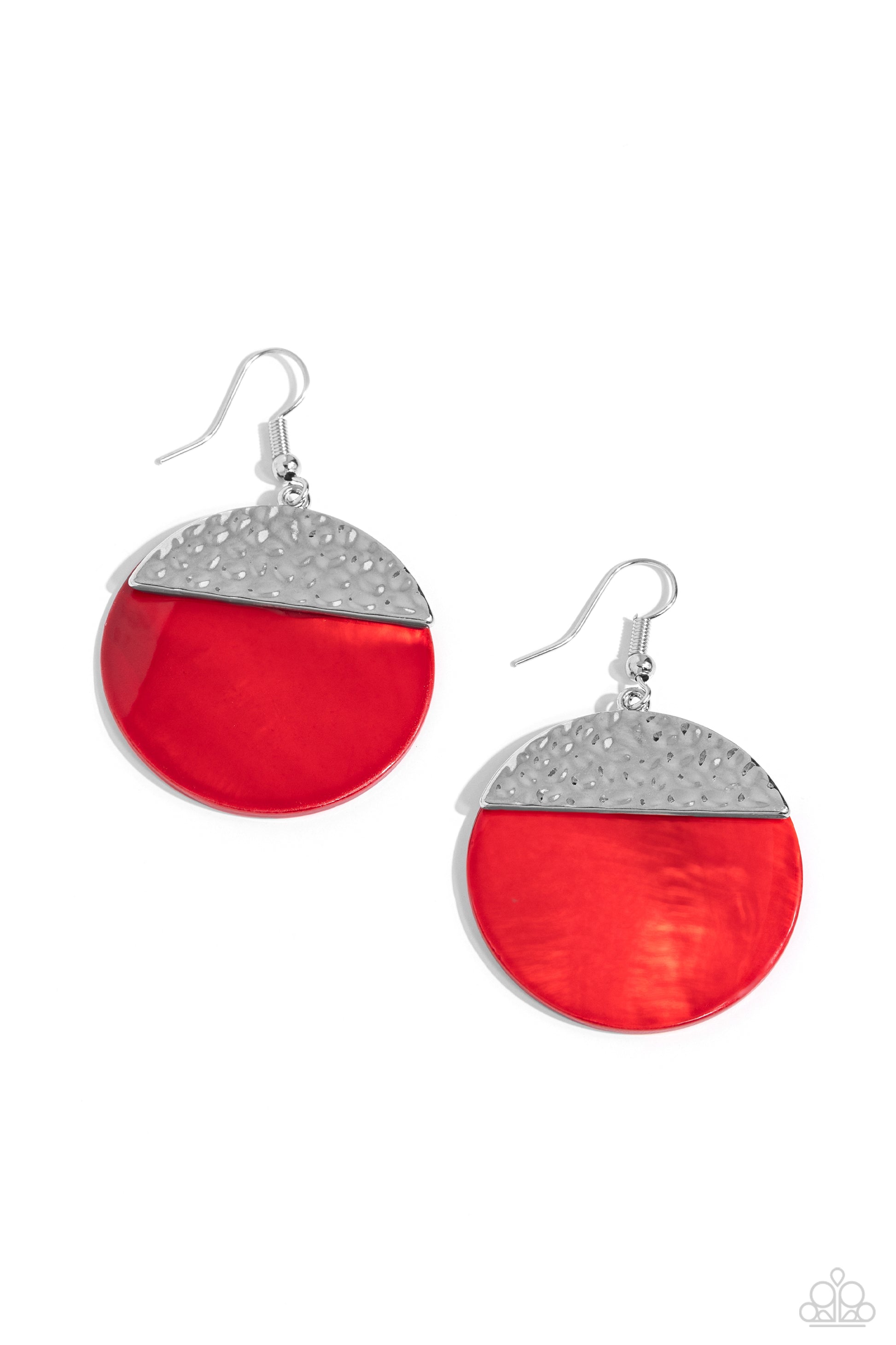 SHELL Out - red - Paparazzi earrings