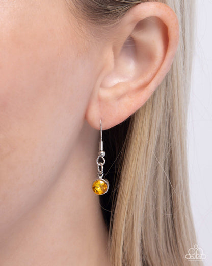 SPADES of Shimmer - yellow - Paparazzi necklace