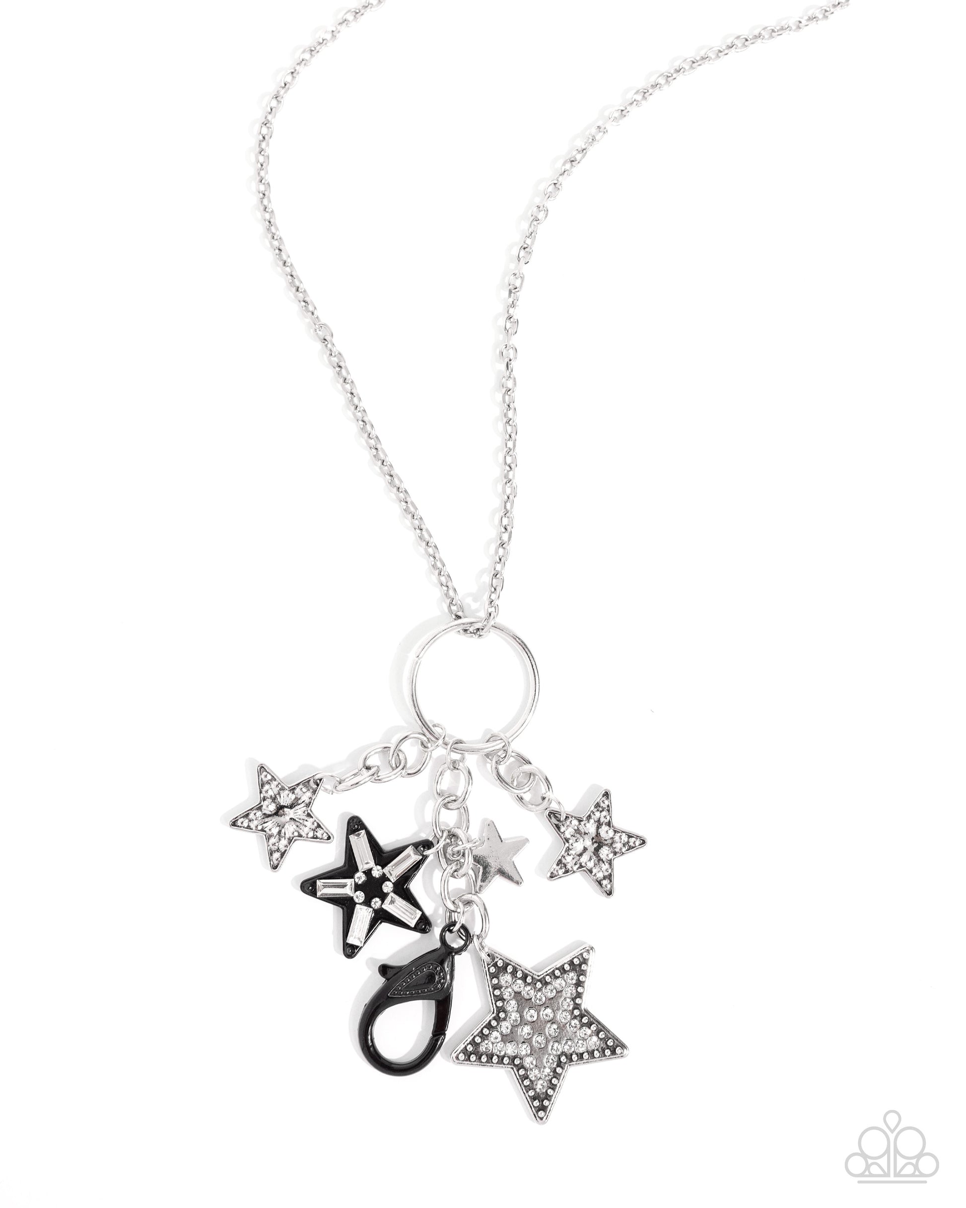 SPRINKLE of Stars - black - Paparazzi LANYARD necklace