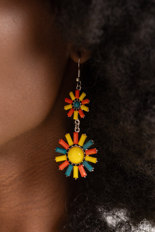 SUN Wild - yellow - Paparazzi earrings