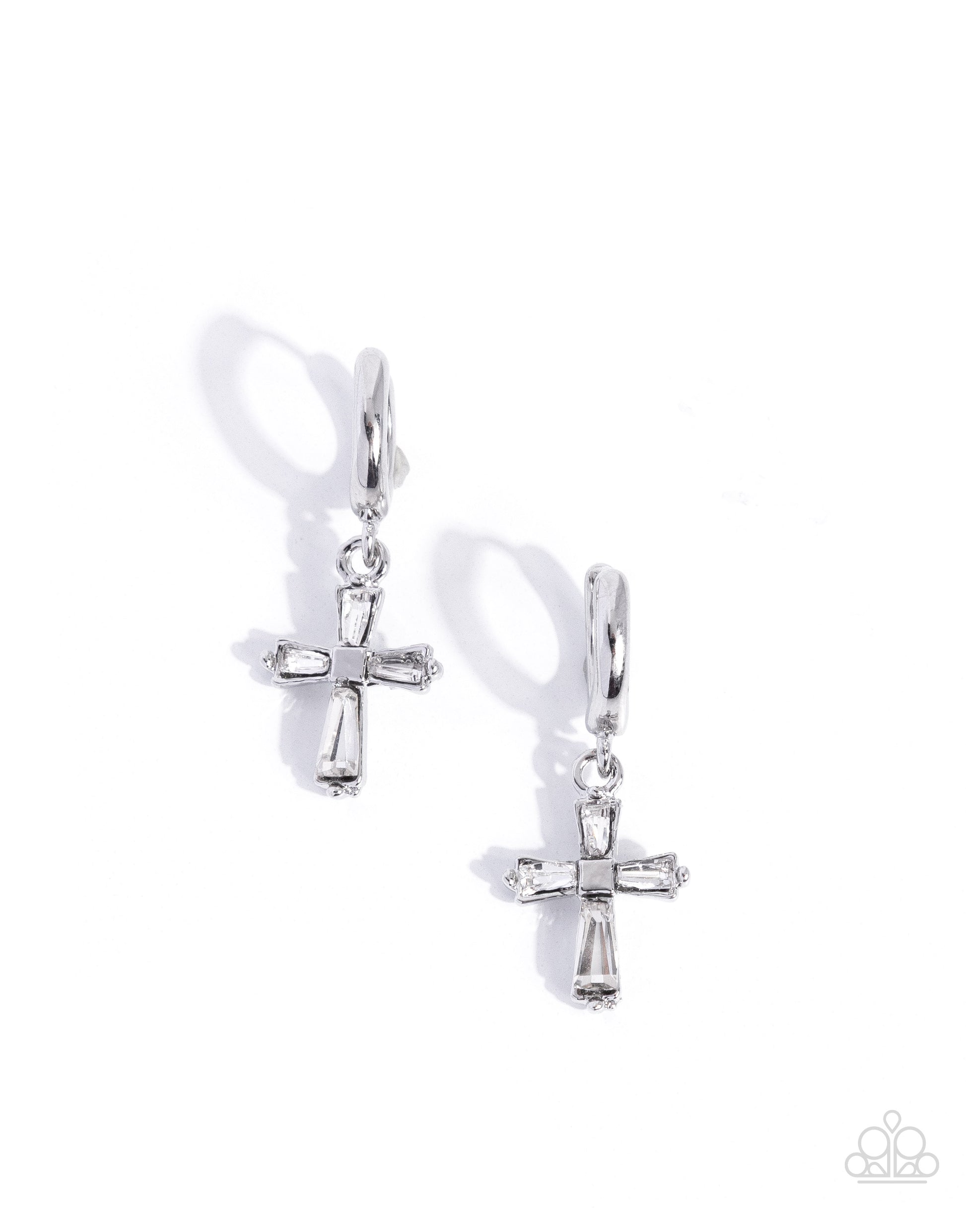 Sacred Shine - white - Paparazzi earrings