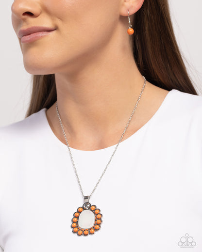 Sahara Sea - orange - Paparazzi necklace