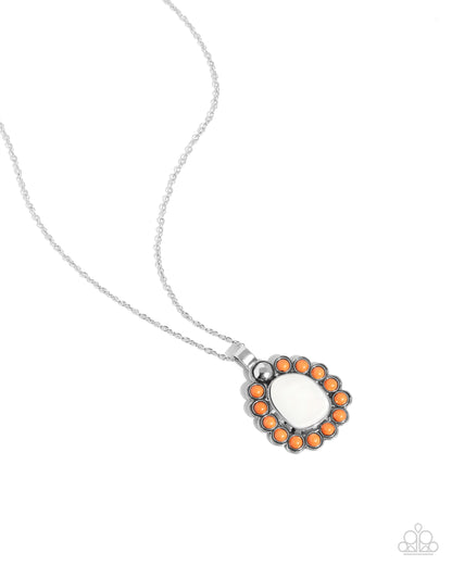 Sahara Sea - orange - Paparazzi necklace