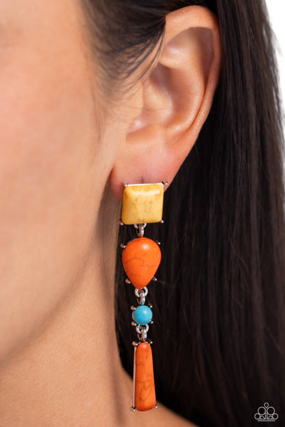 Saharan Sabbatical - orange - Paparazzi earrings