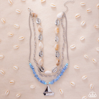 Sailboat Season - blue - Paparazzi necklace