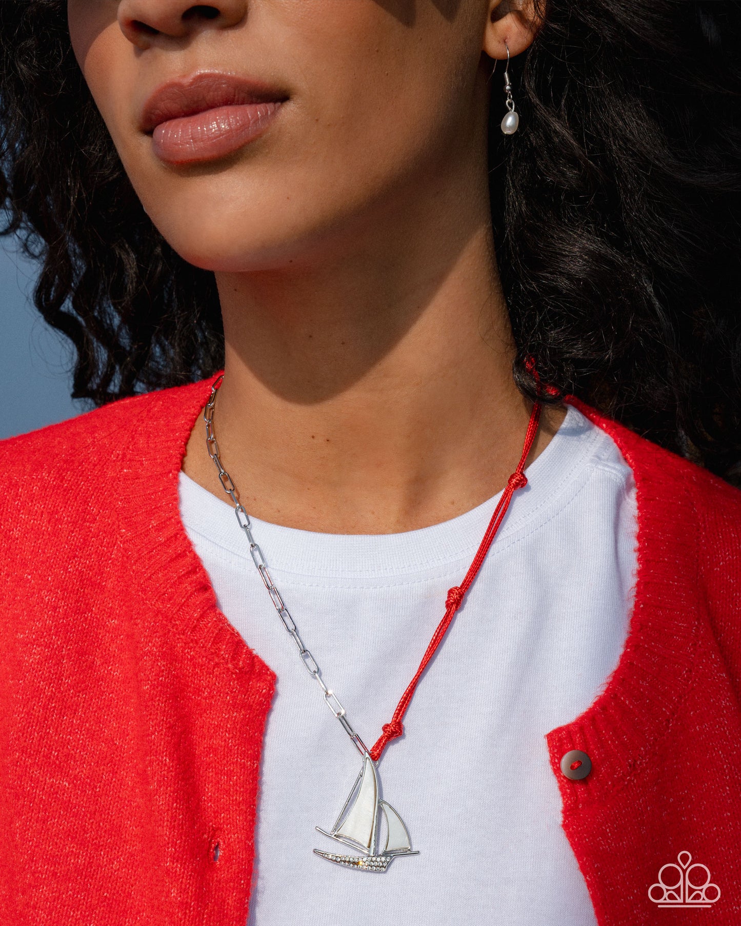 Sailboat Shimmer - red - Paparazzi necklace