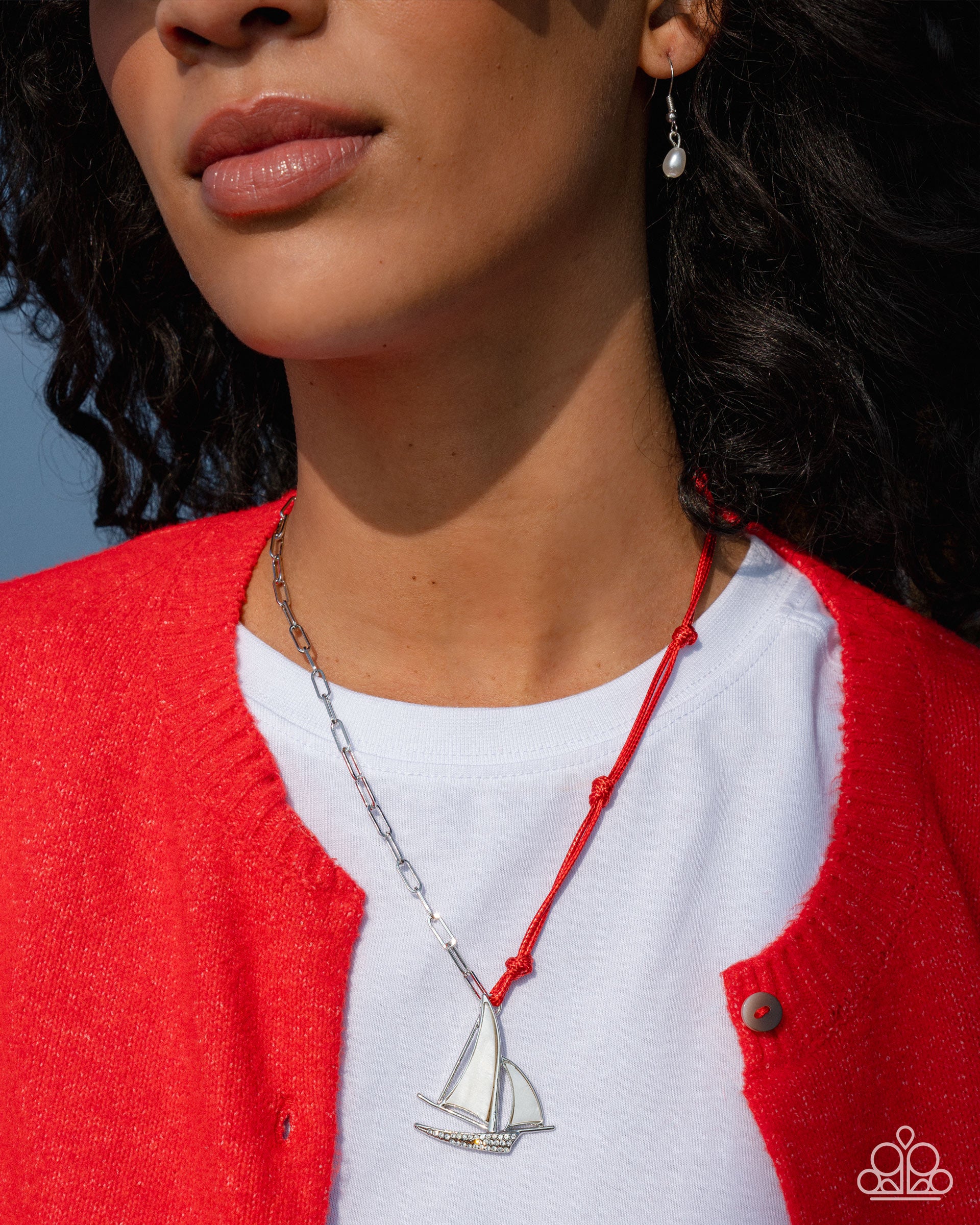 Sailboat Shimmer - red - Paparazzi necklace