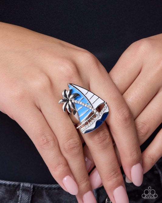 Sailboat Show - blue - Paparazzi ring