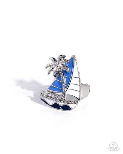 Sailboat Show - blue - Paparazzi ring