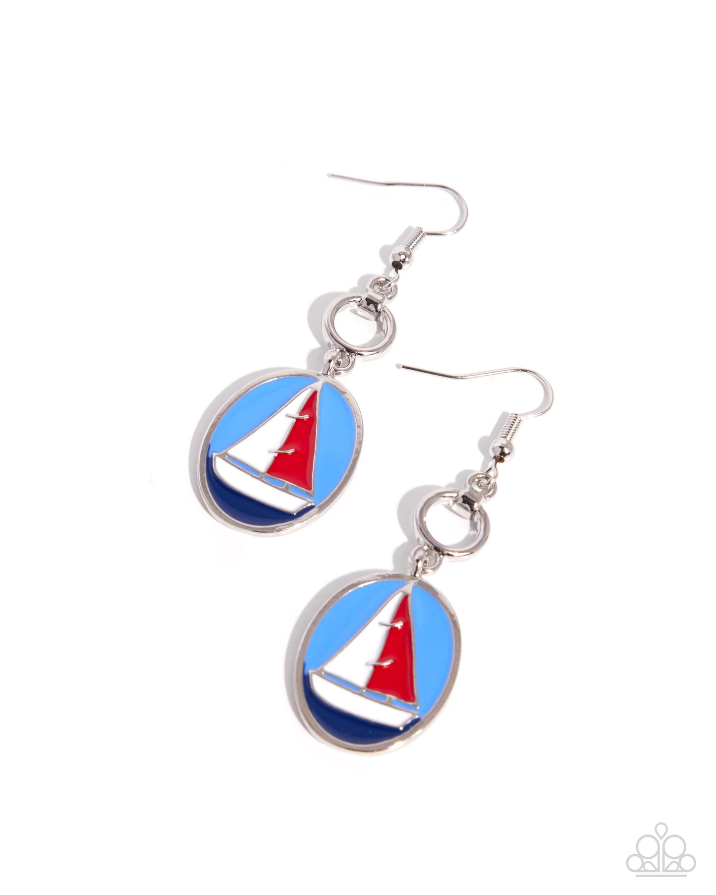 Sailing Lesson - red - Paparazzi earrings