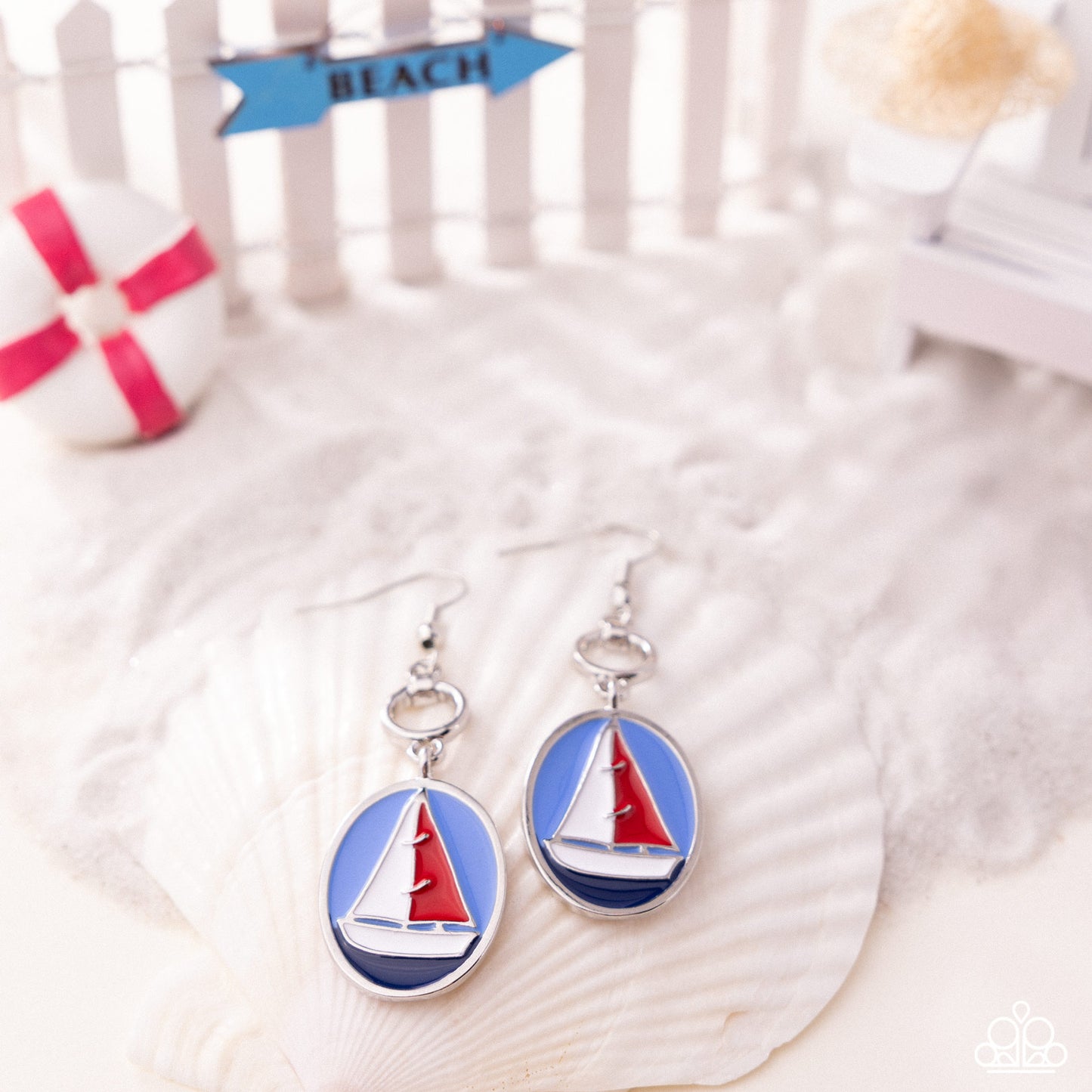 Sailing Lesson - red - Paparazzi earrings