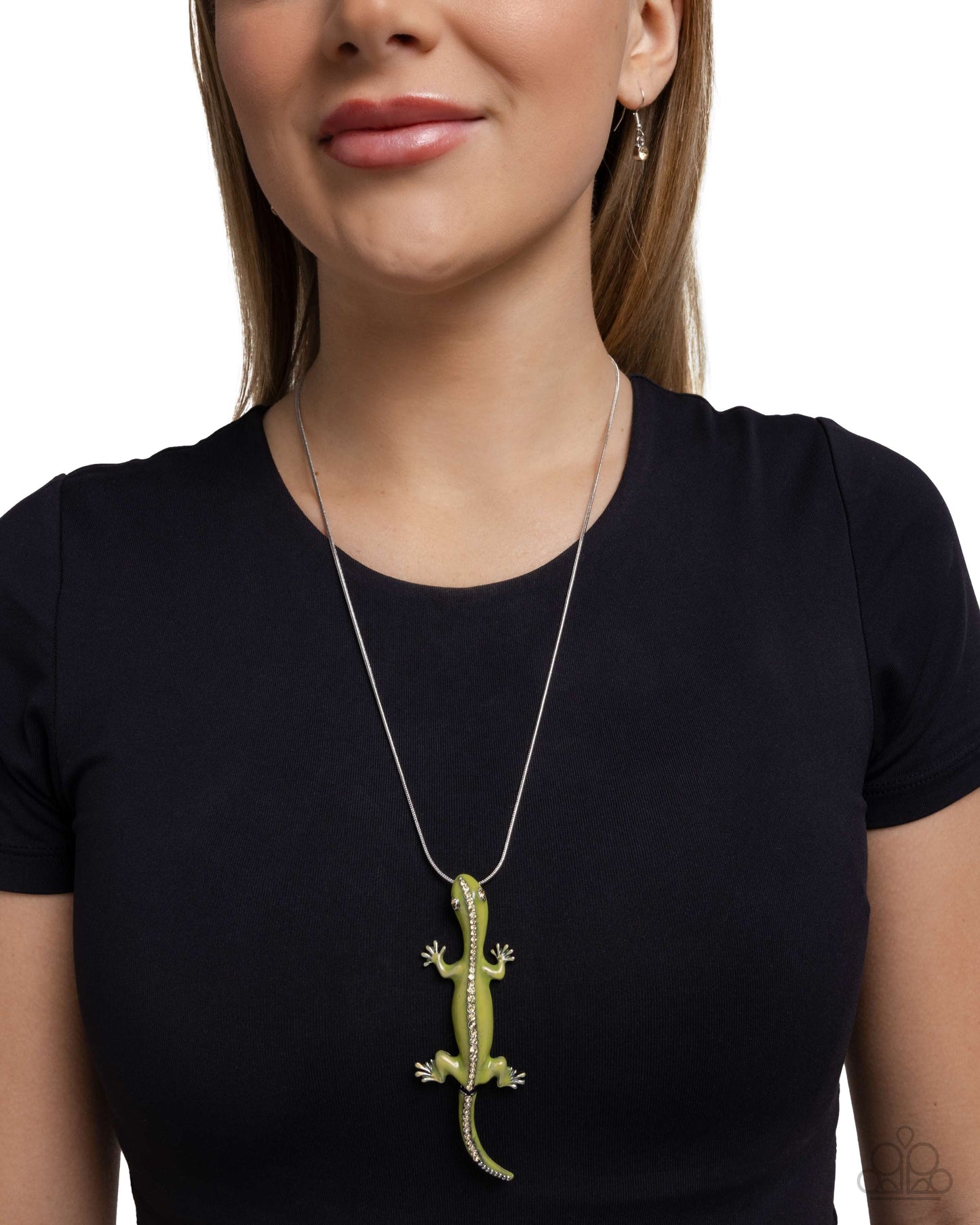 Salamander Statement - green - Paparazzi necklace