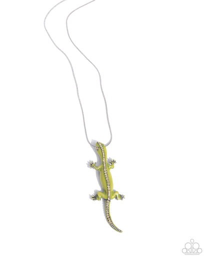 Salamander Statement - green - Paparazzi necklace