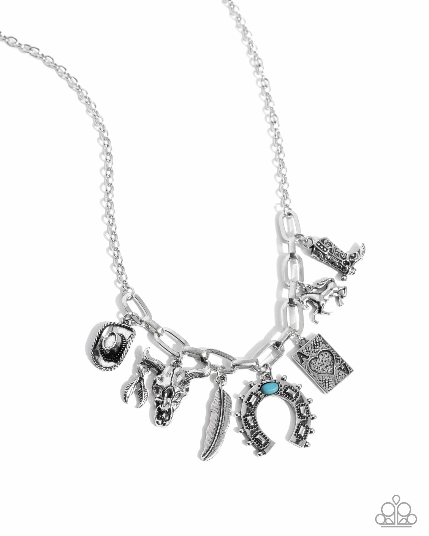 Saloon Girl - blue - Paparazzi necklace