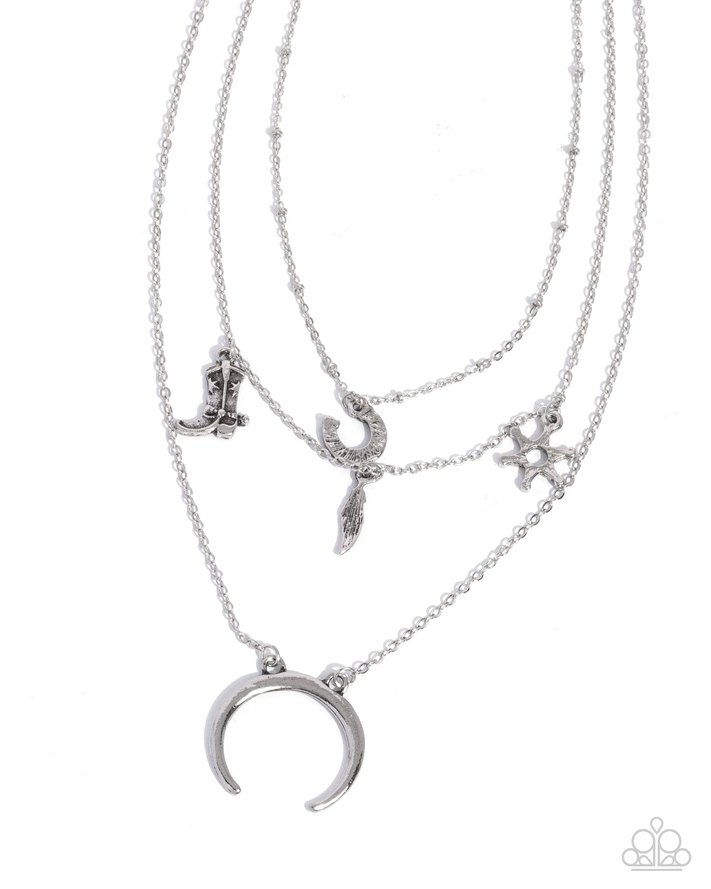 Saloon Sass - silver - Paparazzi necklace