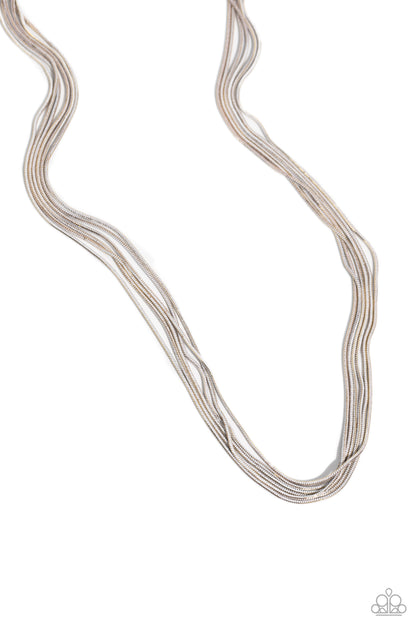 Salvaging Sass - white - Paparazzi necklace