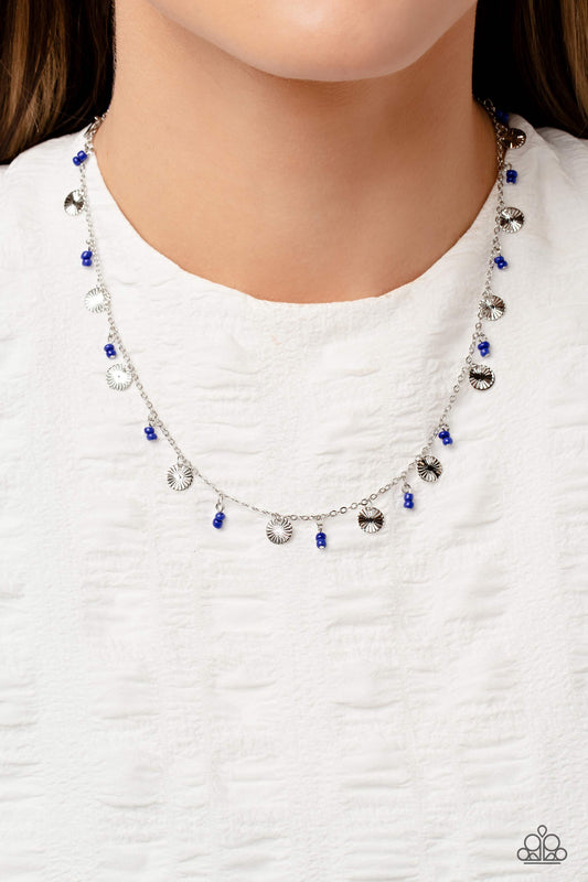 Sand Dollar Sass - blue - Paparazzi necklace