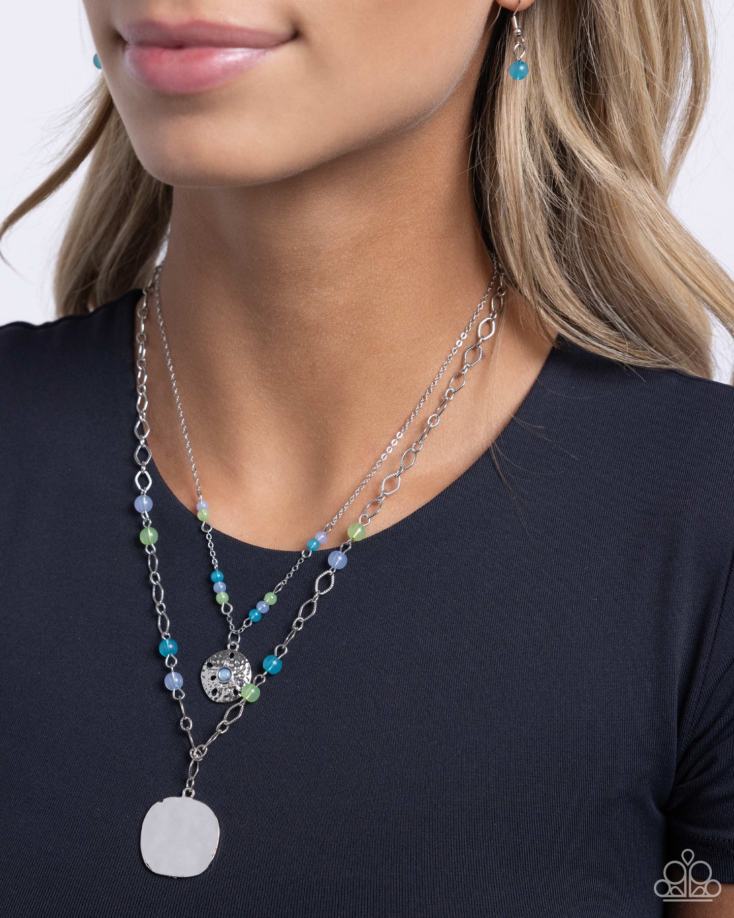 Sand Dollar Season - blue - Paparazzi necklace