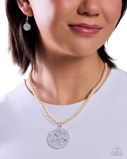 Sand Dollar Serendipity - white - Paparazzi necklace