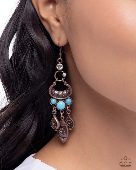 Santa Fe Sashay - copper - Paparazzi earrings