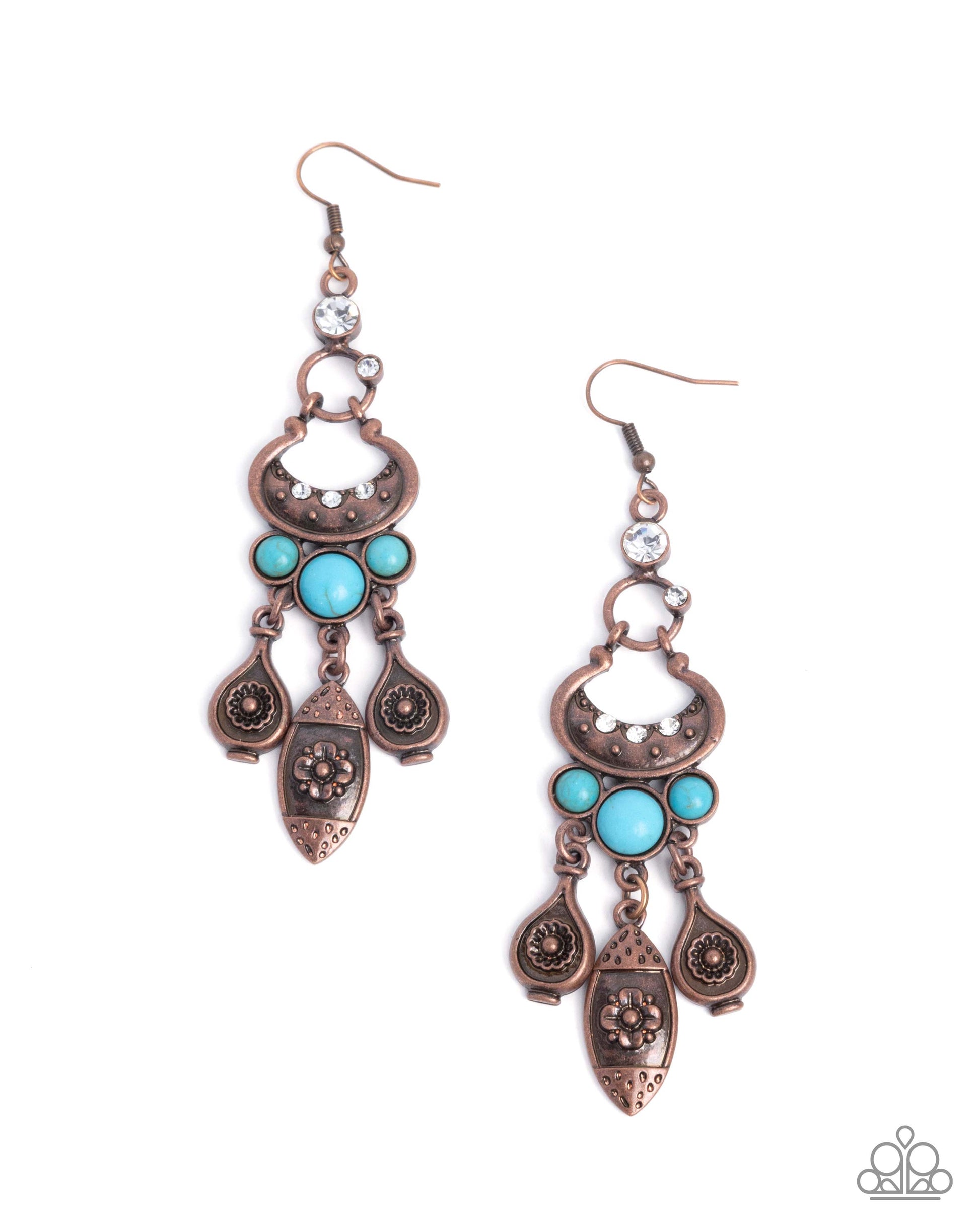 Santa Fe Sashay - copper - Paparazzi earrings