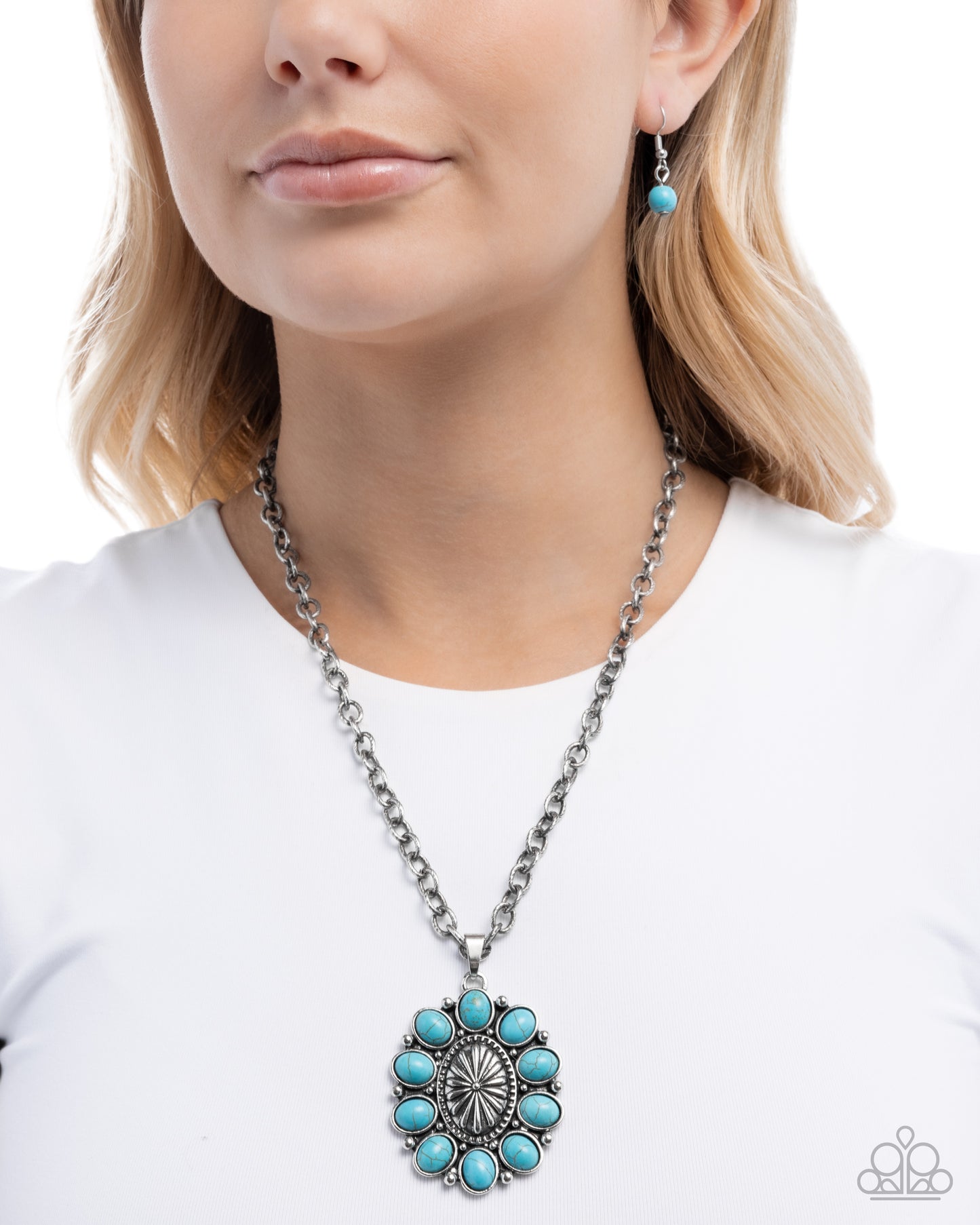 Santa Fe Score - blue - Paparazzi necklace