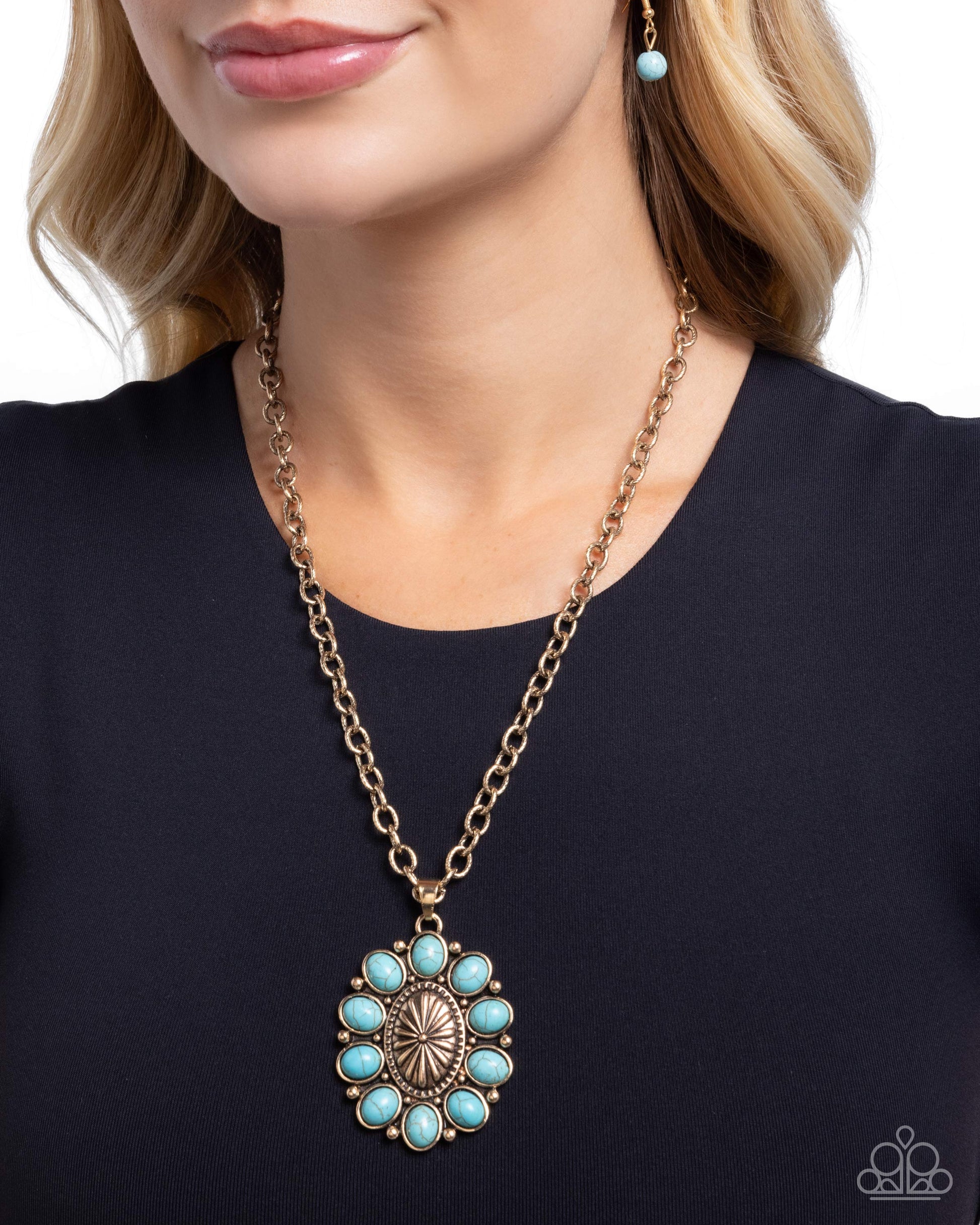 Santa Fe Score - gold - Paparazzi necklace