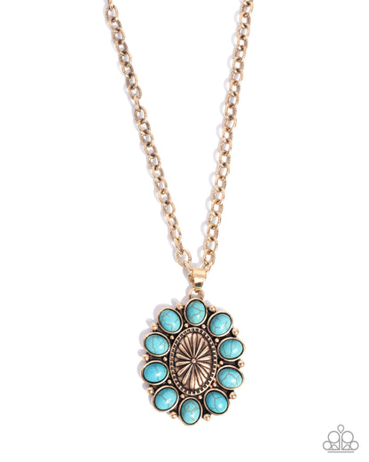 Santa Fe Score - gold - Paparazzi necklace