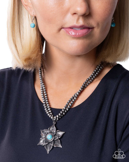 Santa Fe Socialite - blue - Paparazzi necklace