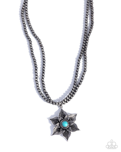 Santa Fe Socialite - blue - Paparazzi necklace