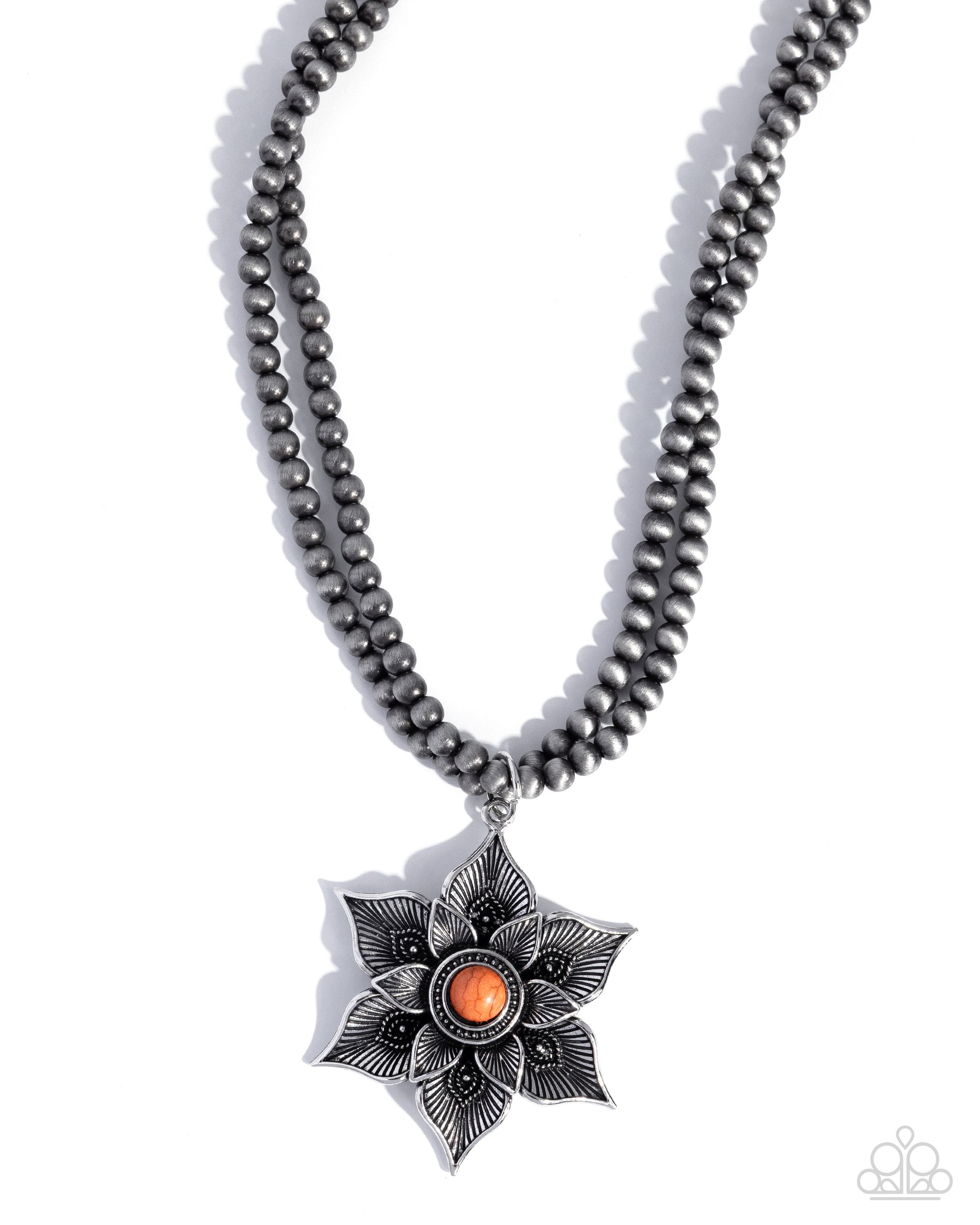 Santa Fe Socialite - orange - Paparazzi necklace