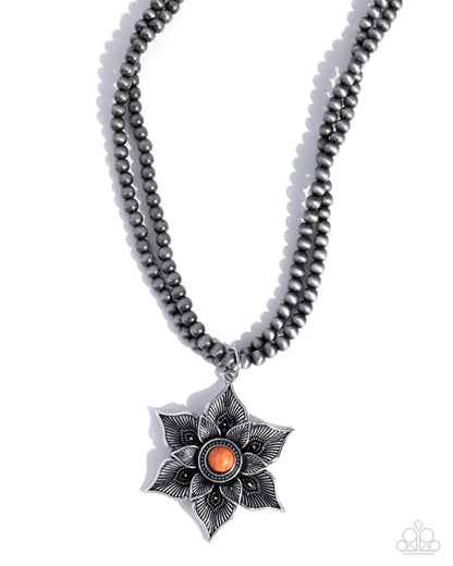 Santa Fe Socialite - orange - Paparazzi necklace