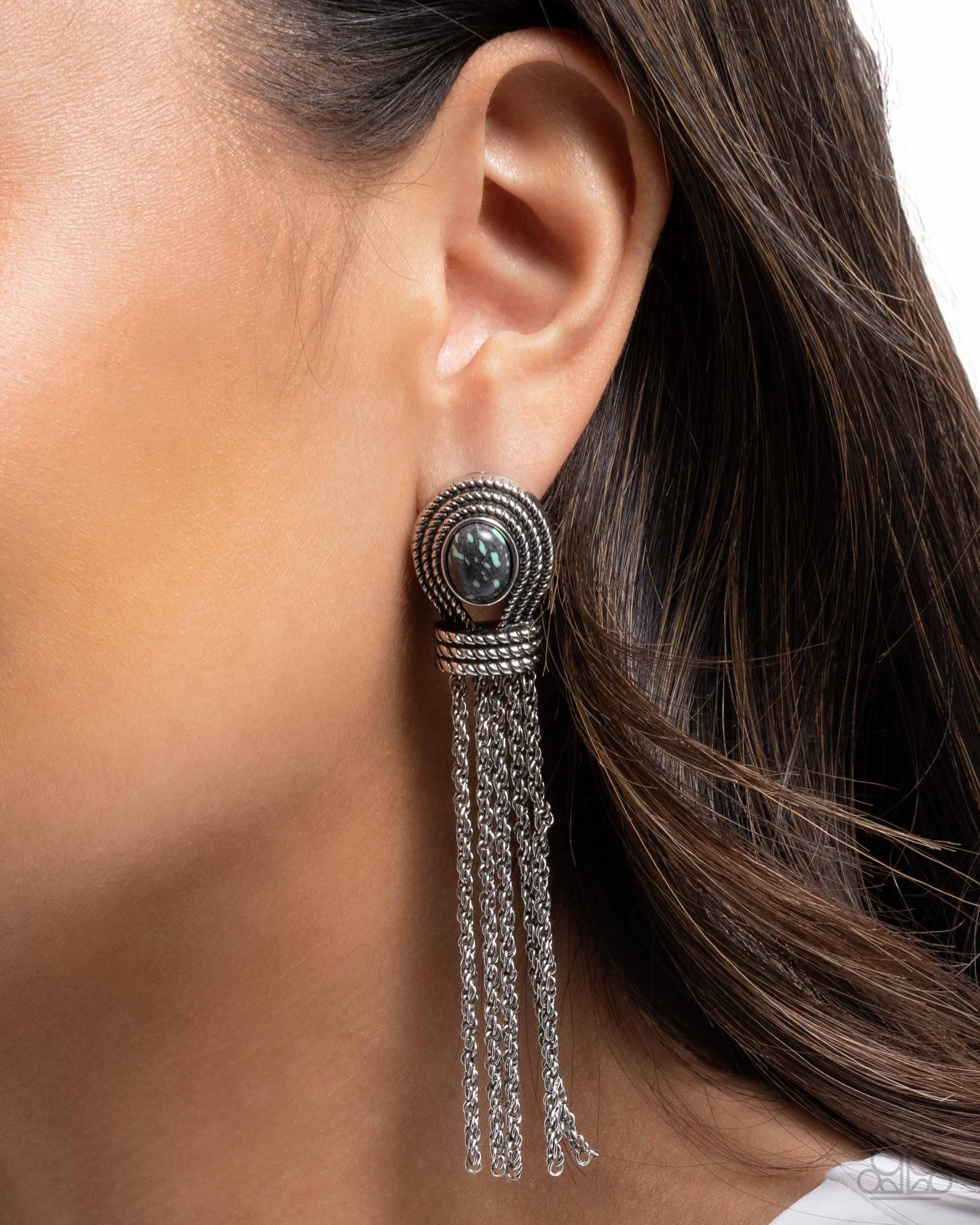 Santa Fe Spell - black - Paparazzi earrings