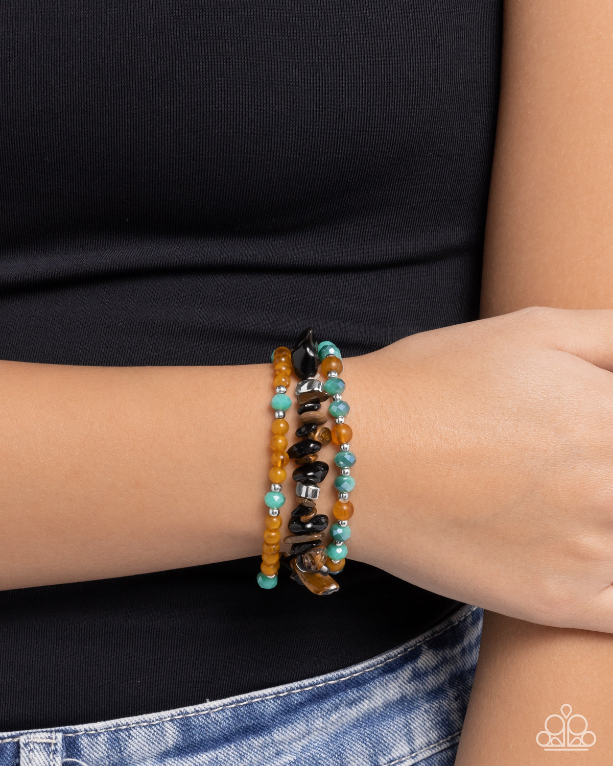 Santa Fe Stacks - black - Paparazzi bracelet
