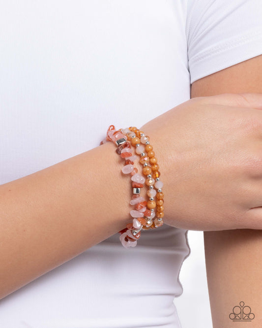 Santa Fe Stacks - orange - Paparazzi bracelet
